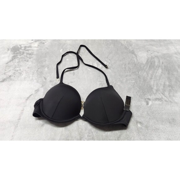 Victoria's Secret 36B Black Bombshell Add 2 Cups Smooth Push Up Bikini Top NWT - Picture 1 of 6